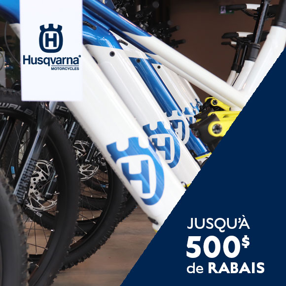 Jusqu’à 500$ de rabais sur les vélos électriques HUSQVARNA
