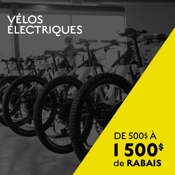 Jusqu’à 1 500$ de rabais sur vélos électriques