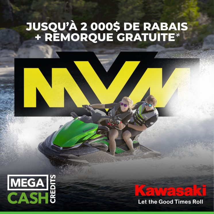 Kawasaki: Jusqu’à 2 000$ de rabais + remorque GRATUITE